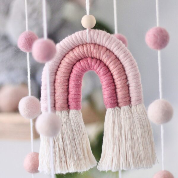 Beginner-friendly Christmas macramé gonk DIY kit with recycled cotton cord and step-by-step instructions with photos