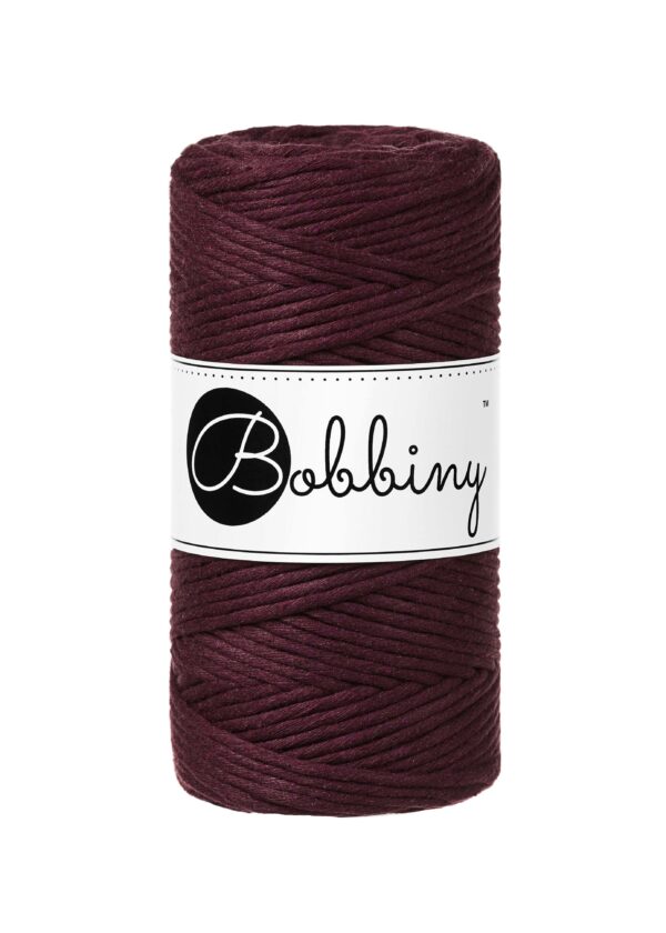 Burgundy 3mm Single Ply Bobbiny