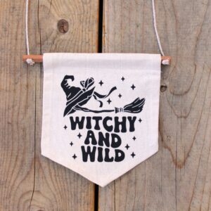 Witchy and Wild Halloween Canvas Banner